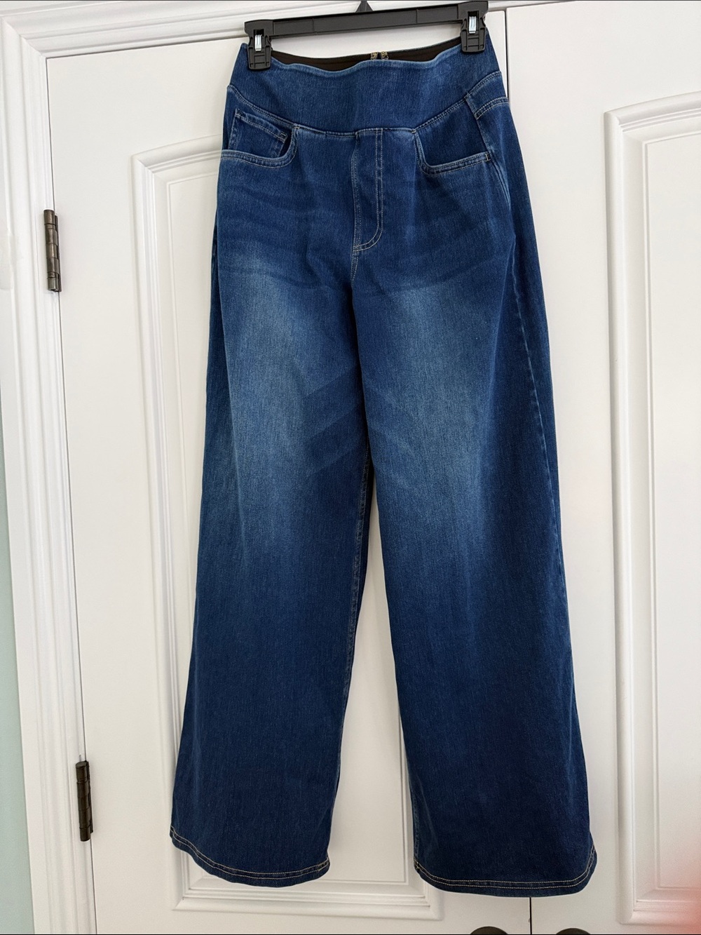 Halara Flex™ High Waisted Wide Leg Washed Casual Jeans with Pockets